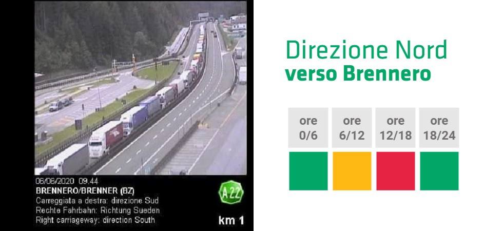 I controlli austriaci bloccano (di nuovo) i tir sull’A22, domenica in direzione nord traffico da bollino rosso